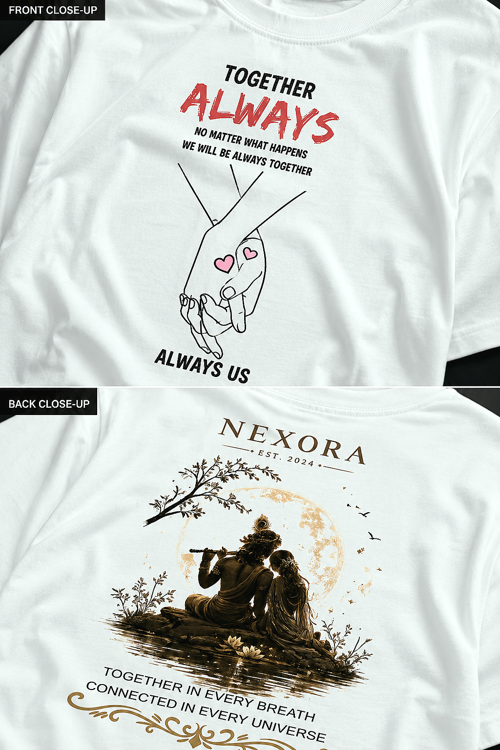FOR COUPLES 💞-UNISEX 90\10 COTTON | 260 GSM | PREMIUM