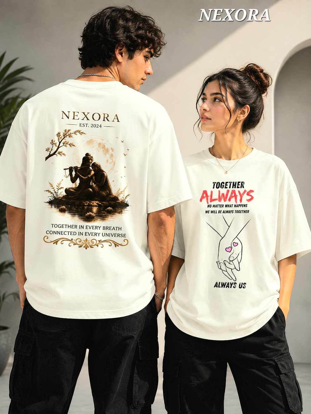 FOR COUPLES 💞-UNISEX 90\10 COTTON | 260 GSM | PREMIUM
