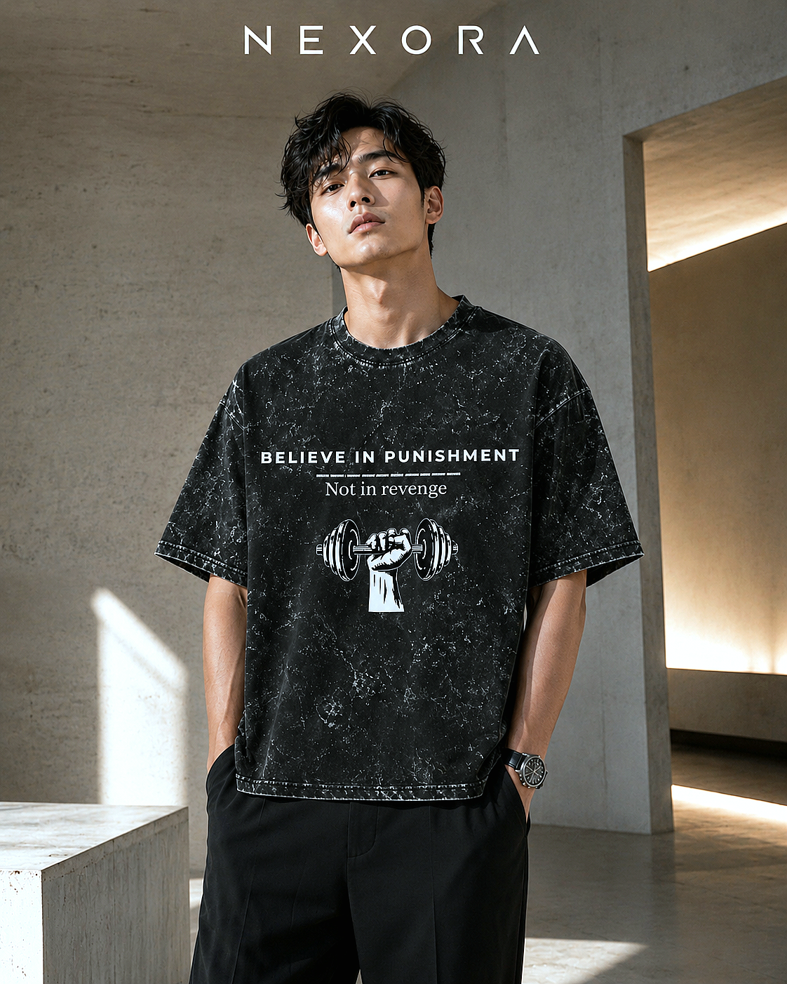 PUNISH HIM 🔥 CLASSIC-OVERSIZED ACID WASH TEE