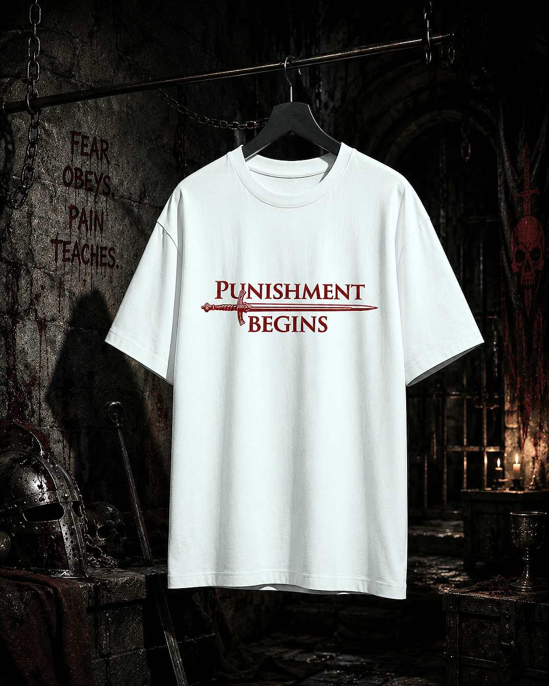 PUNISHMENT BEGINS ❤️‍🔥 - OVERSIZED TEE