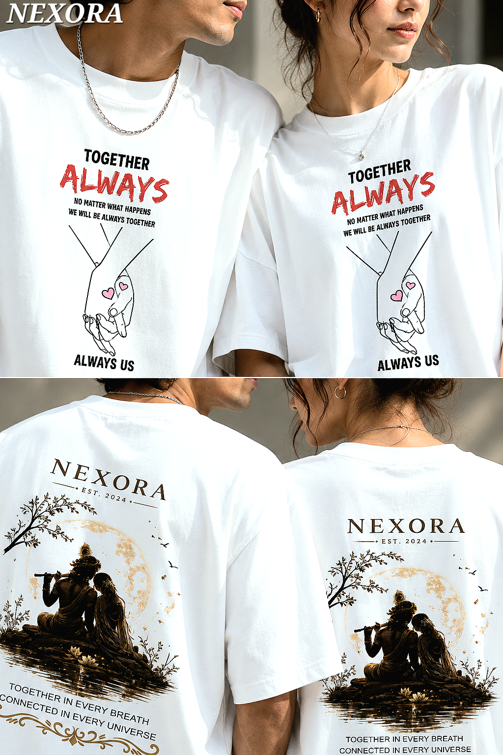 FOR COUPLES 💞-UNISEX 90\10 COTTON | 260 GSM | PREMIUM