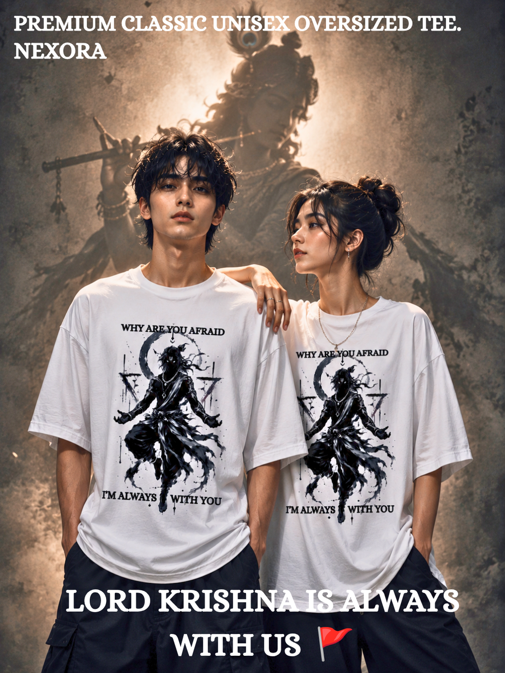 LORD KRISHNA🚩-Unisex Oversized Tee