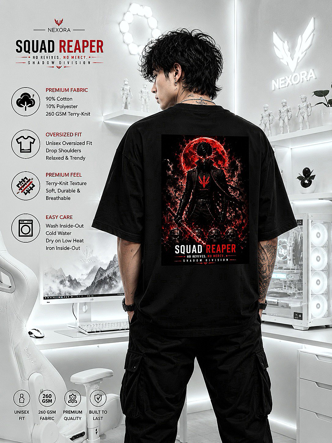 SQUAD REAPER 💀 - UNISEX OVERSIZED TEE