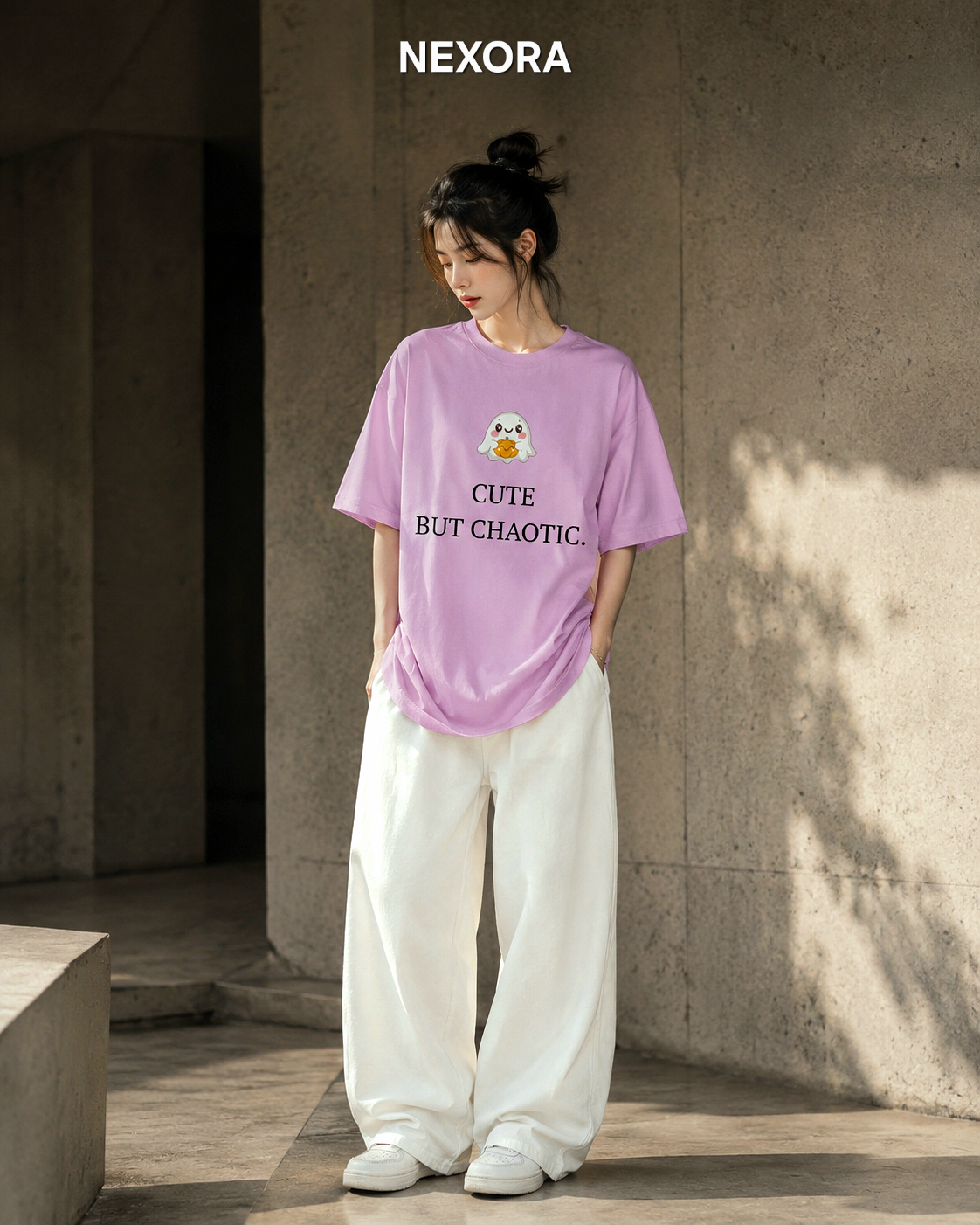 CUTE BUT CHAOTIC 🐼- OVERSIZED TEE